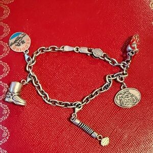 Harley-Davidson Sterling Silver Motorcycle Charm Bracelet